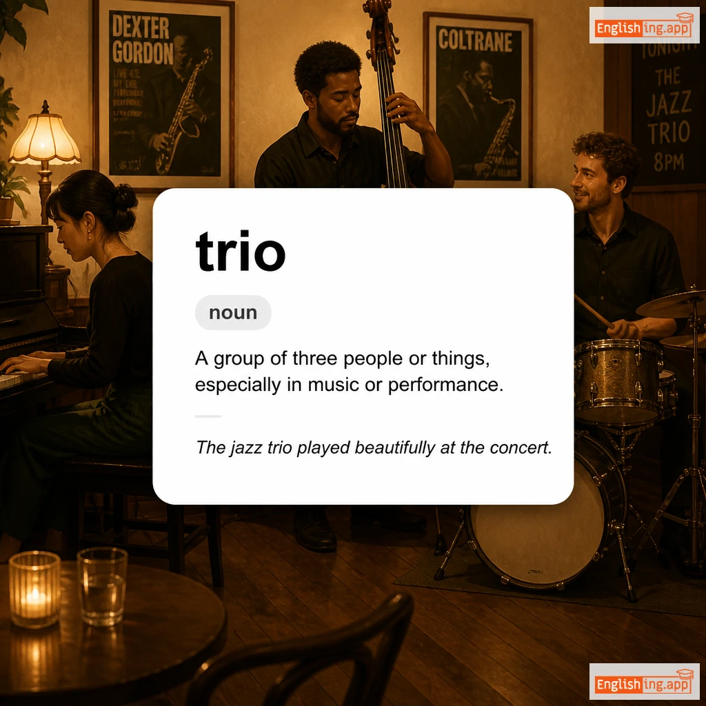 trio definition card — visual illustration of the meaning