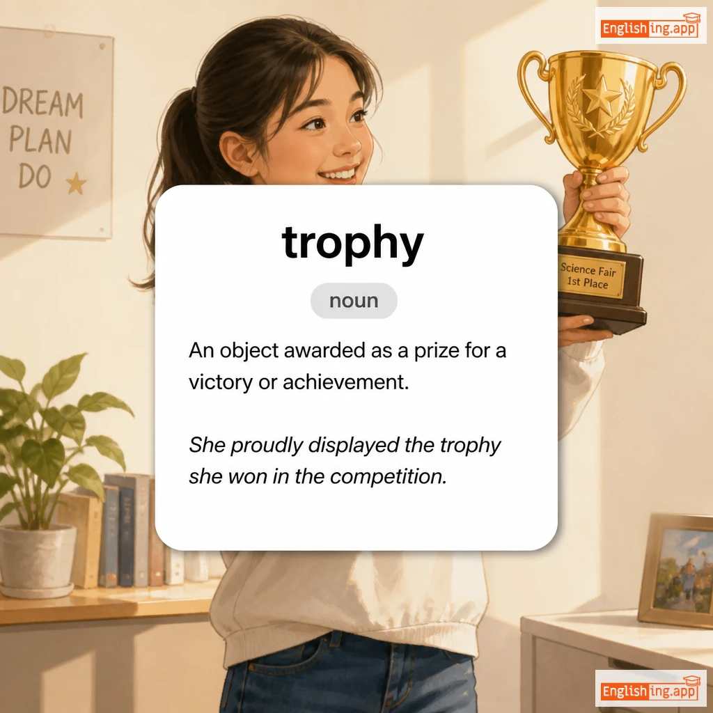 trophy definition card — visual illustration of the meaning