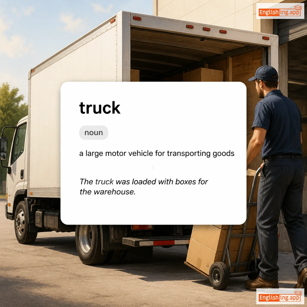 truck definition card — visual illustration of the meaning