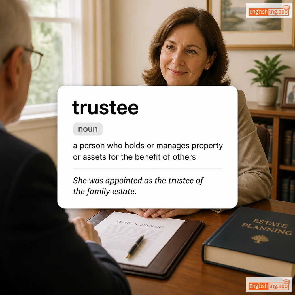 trustee definition card — visual illustration of the meaning