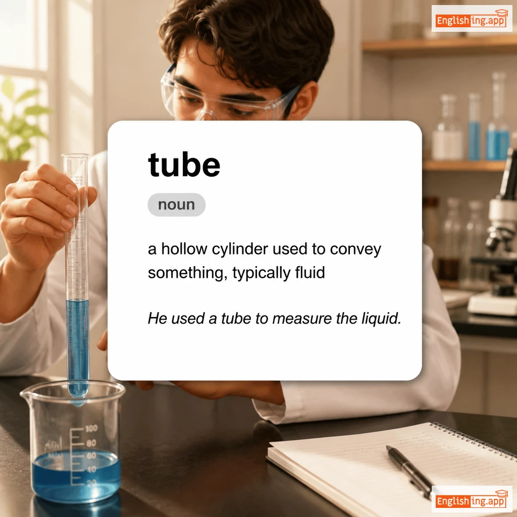 tube definition card — visual illustration of the meaning