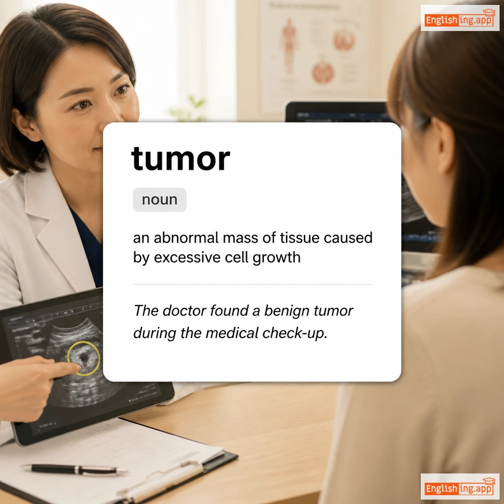 tumor definition card — visual illustration of the meaning