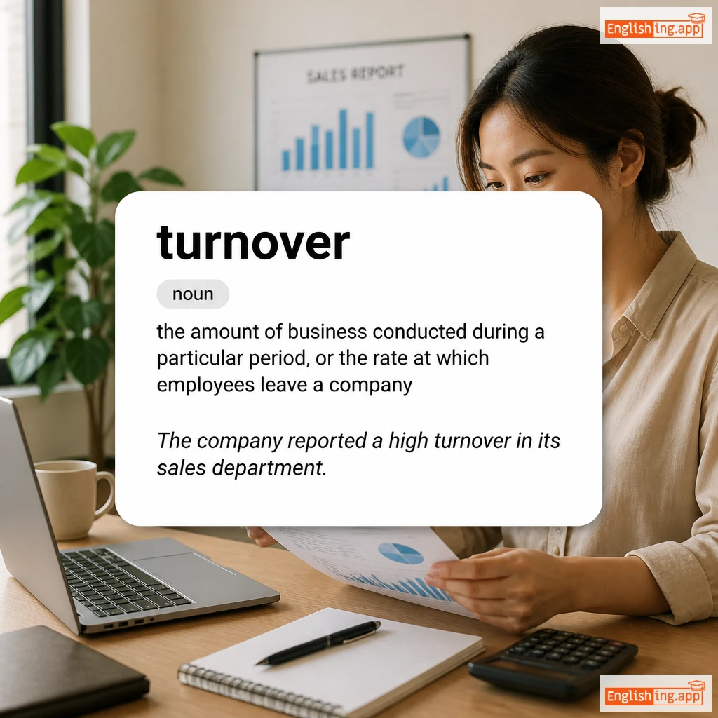 turnover definition card — visual illustration of the meaning