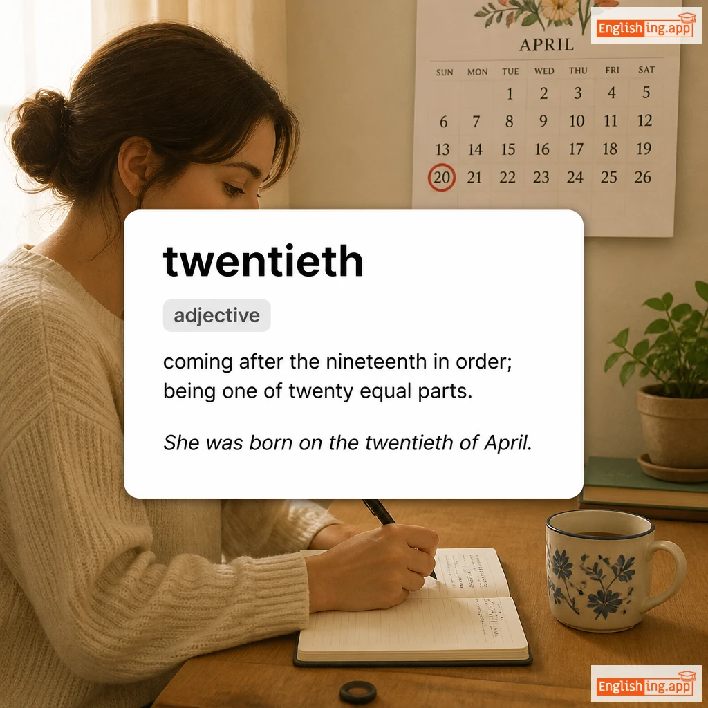 twentieth definition card — visual illustration of the meaning