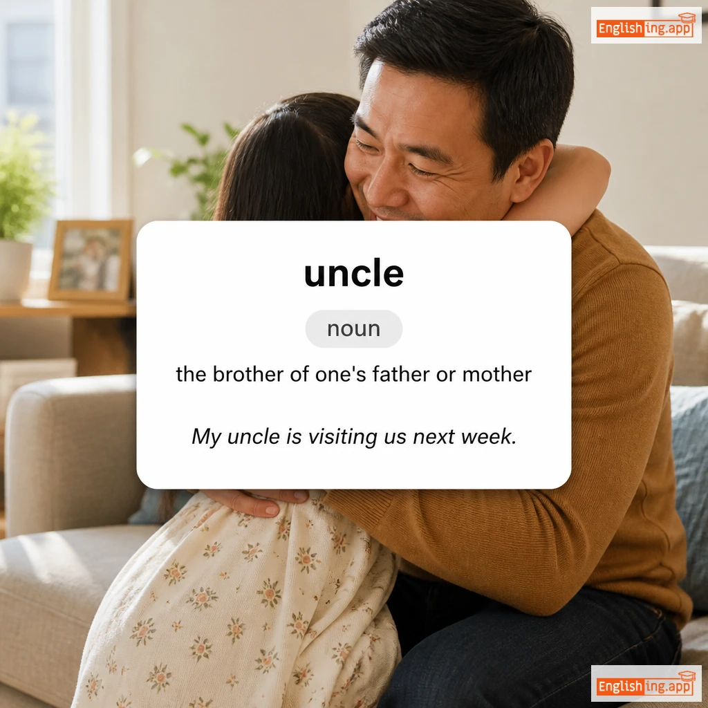 uncle definition card — visual illustration of the meaning