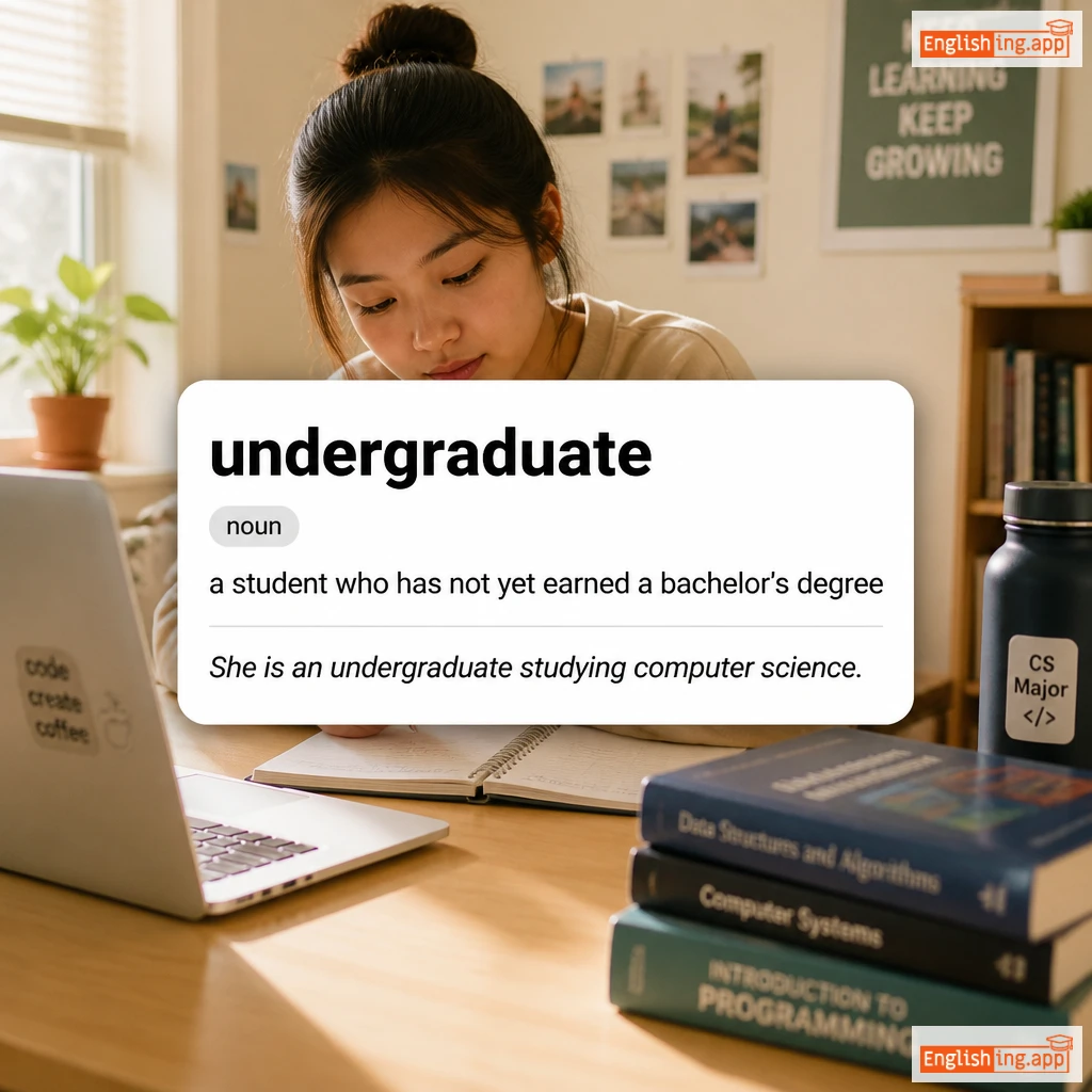undergraduate definition card — visual illustration of the meaning