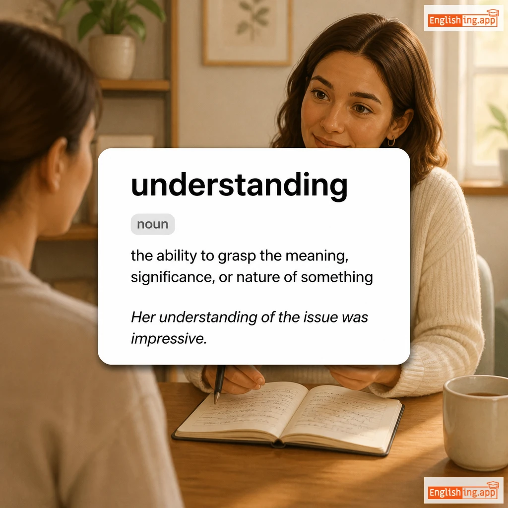 understanding definition card — visual illustration of the meaning