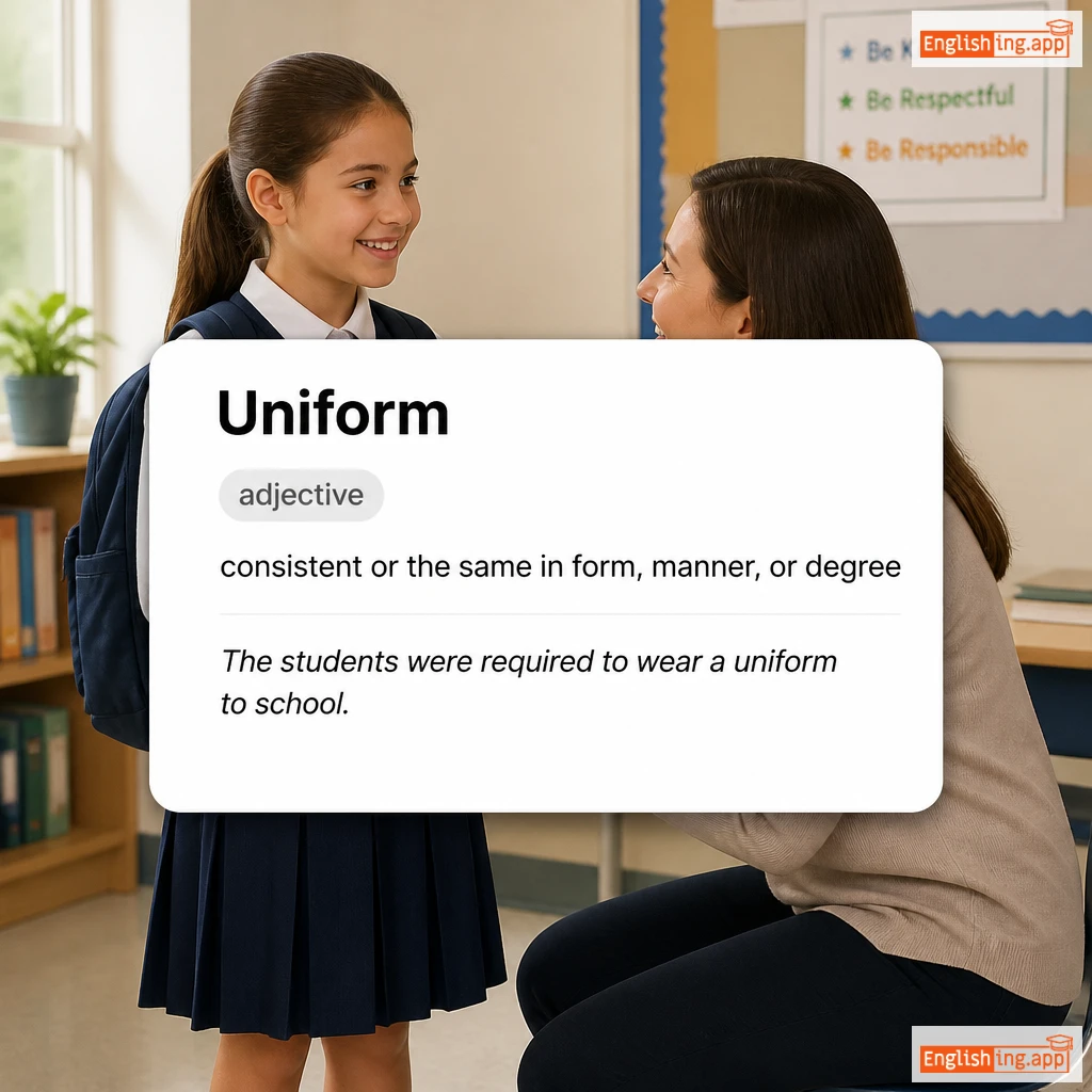 Uniform definition card — visual illustration of the meaning