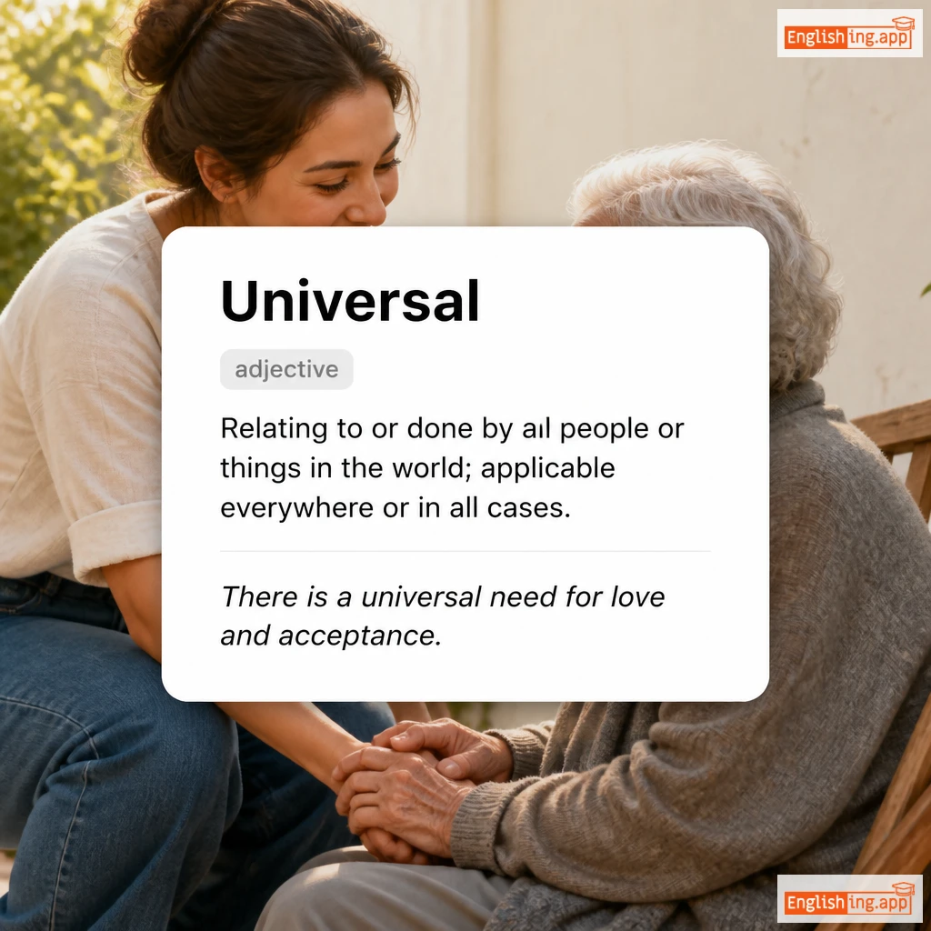 Universal definition card — visual illustration of the meaning