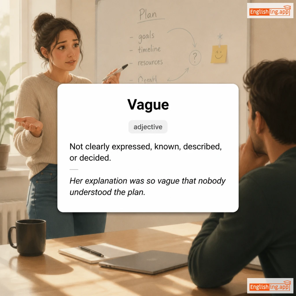 Vague definition card — visual illustration of the meaning