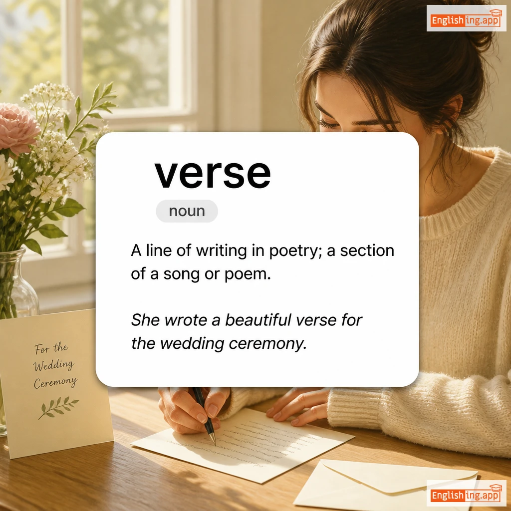 verse definition card — visual illustration of the meaning