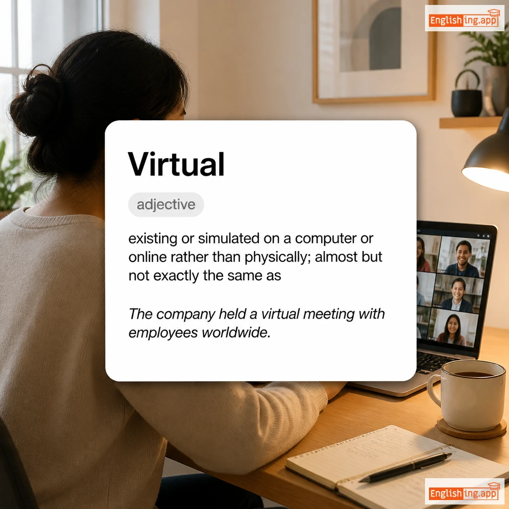 Virtual definition card — visual illustration of the meaning