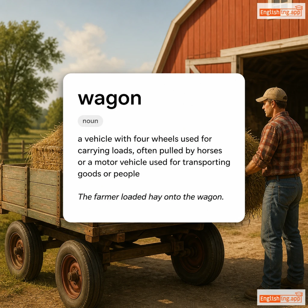 wagon definition card — visual illustration of the meaning