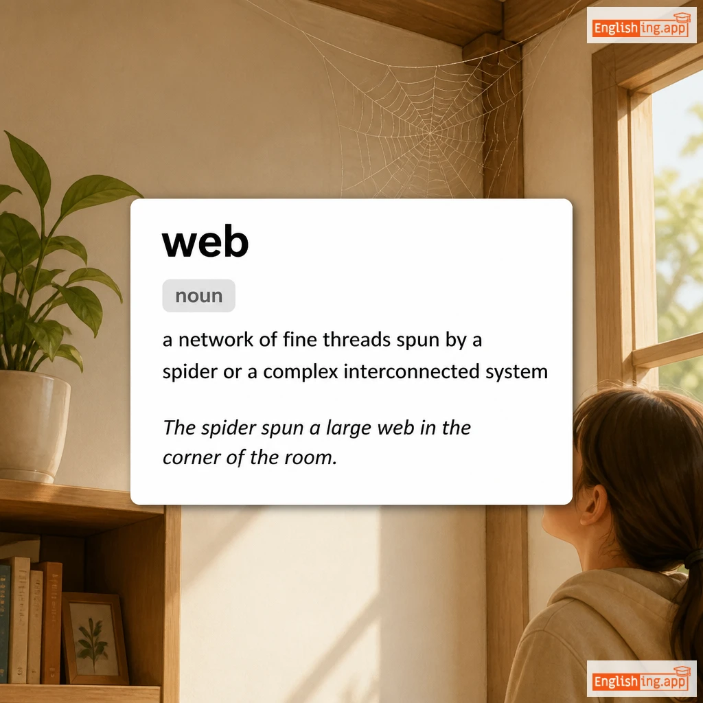 web definition card — visual illustration of the meaning
