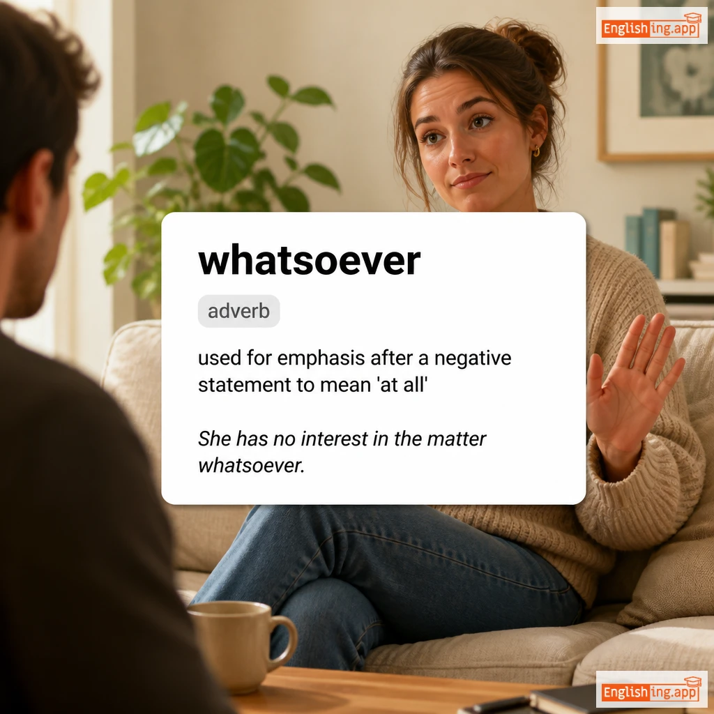whatsoever definition card — visual illustration of the meaning