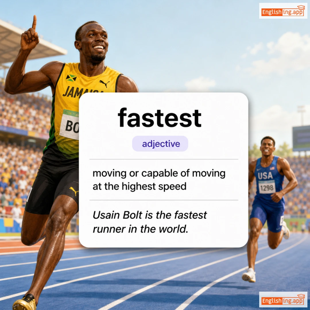 fastest definition card — visual illustration of the meaning