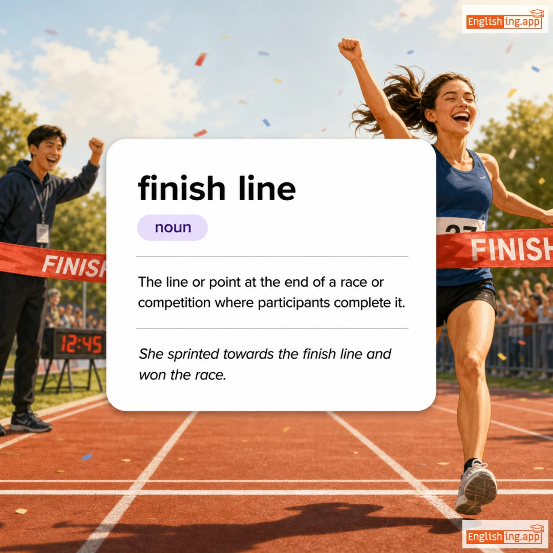 finish line definition card — visual illustration of the meaning
