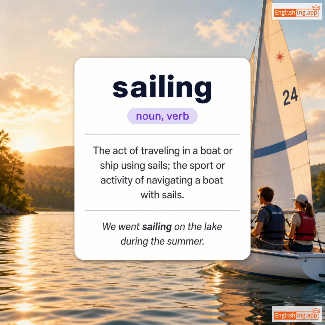 sailing definition card — visual illustration of the meaning
