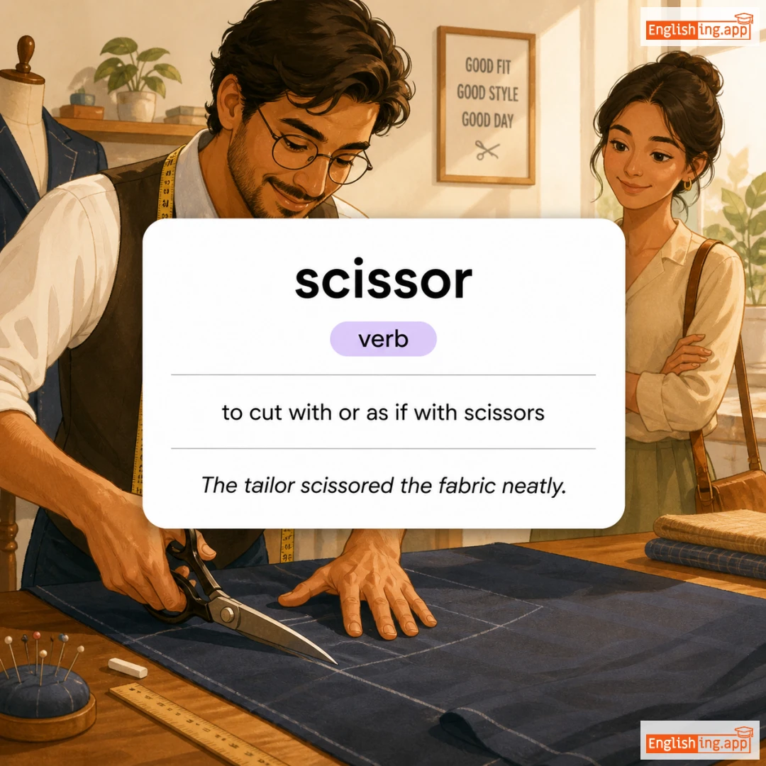 scissor definition card — visual illustration of the meaning