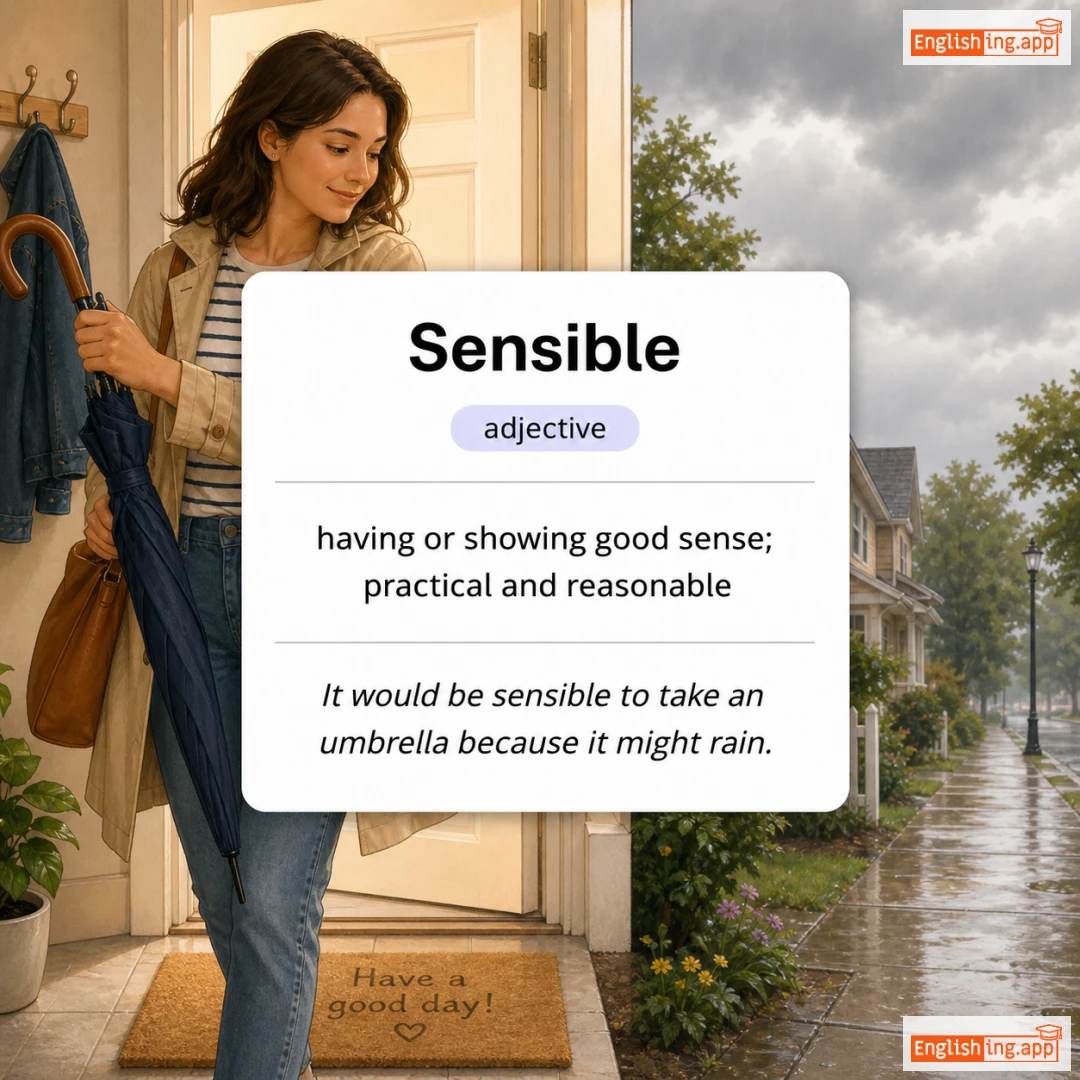 Sensible definition card — visual illustration of the meaning