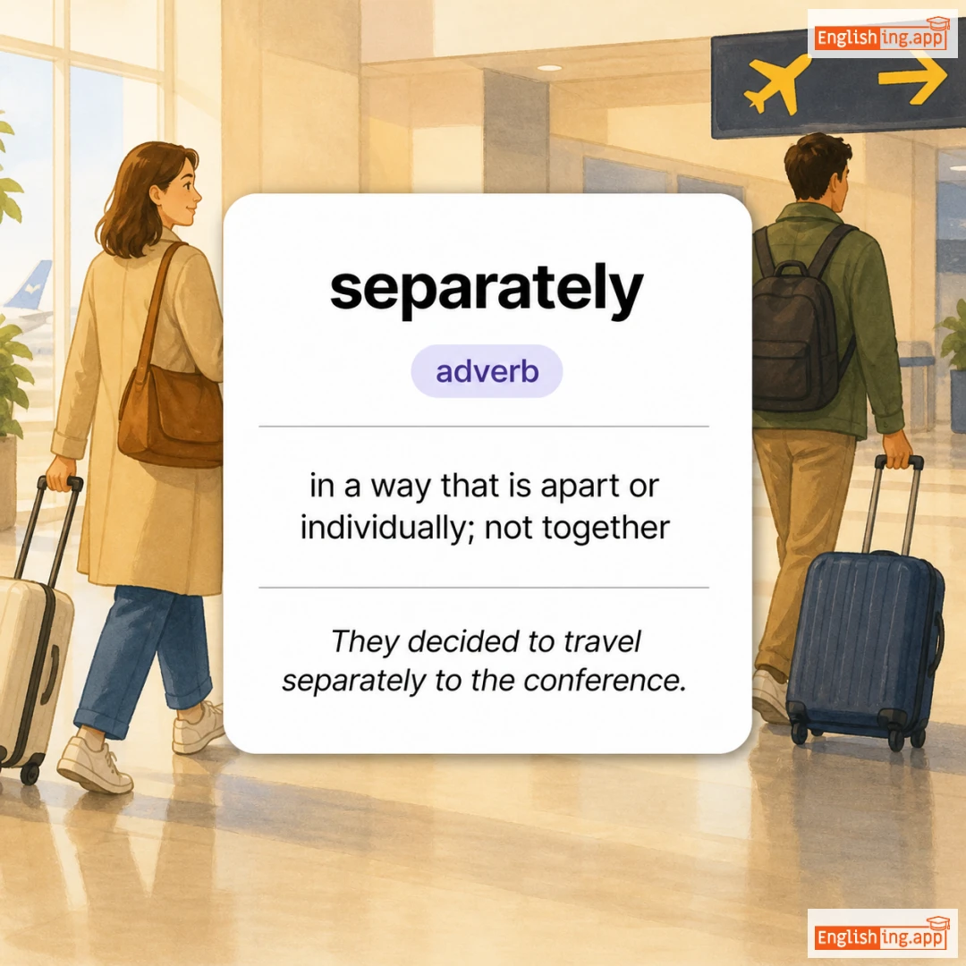 separately definition card — visual illustration of the meaning