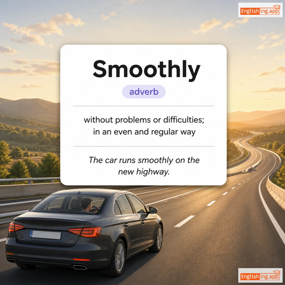 Smoothly definition card — visual illustration of the meaning