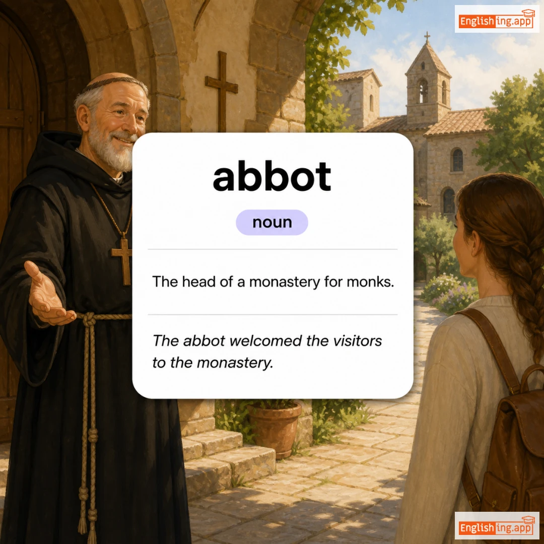 abbot definition card — visual illustration of the meaning