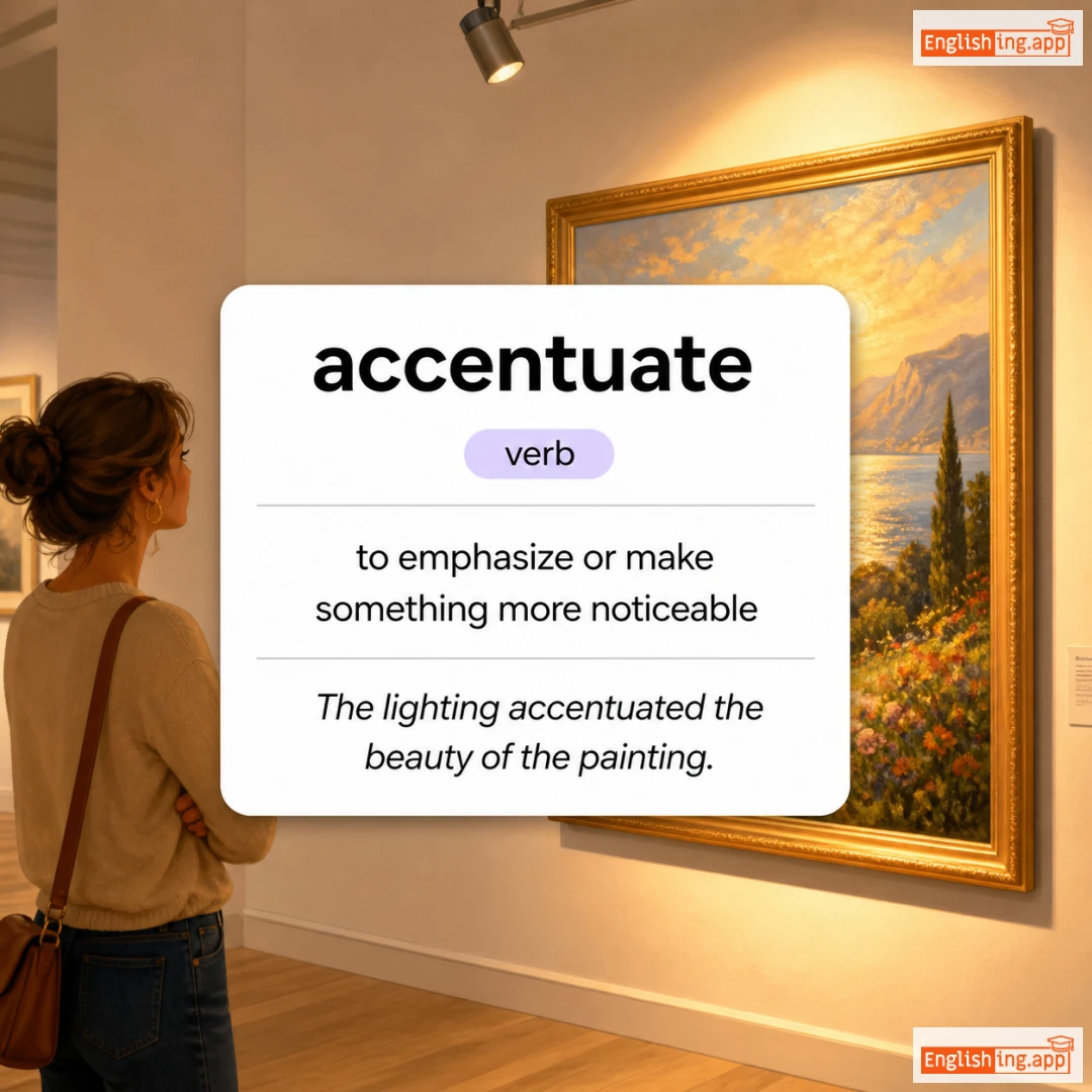 accentuate definition card — visual illustration of the meaning