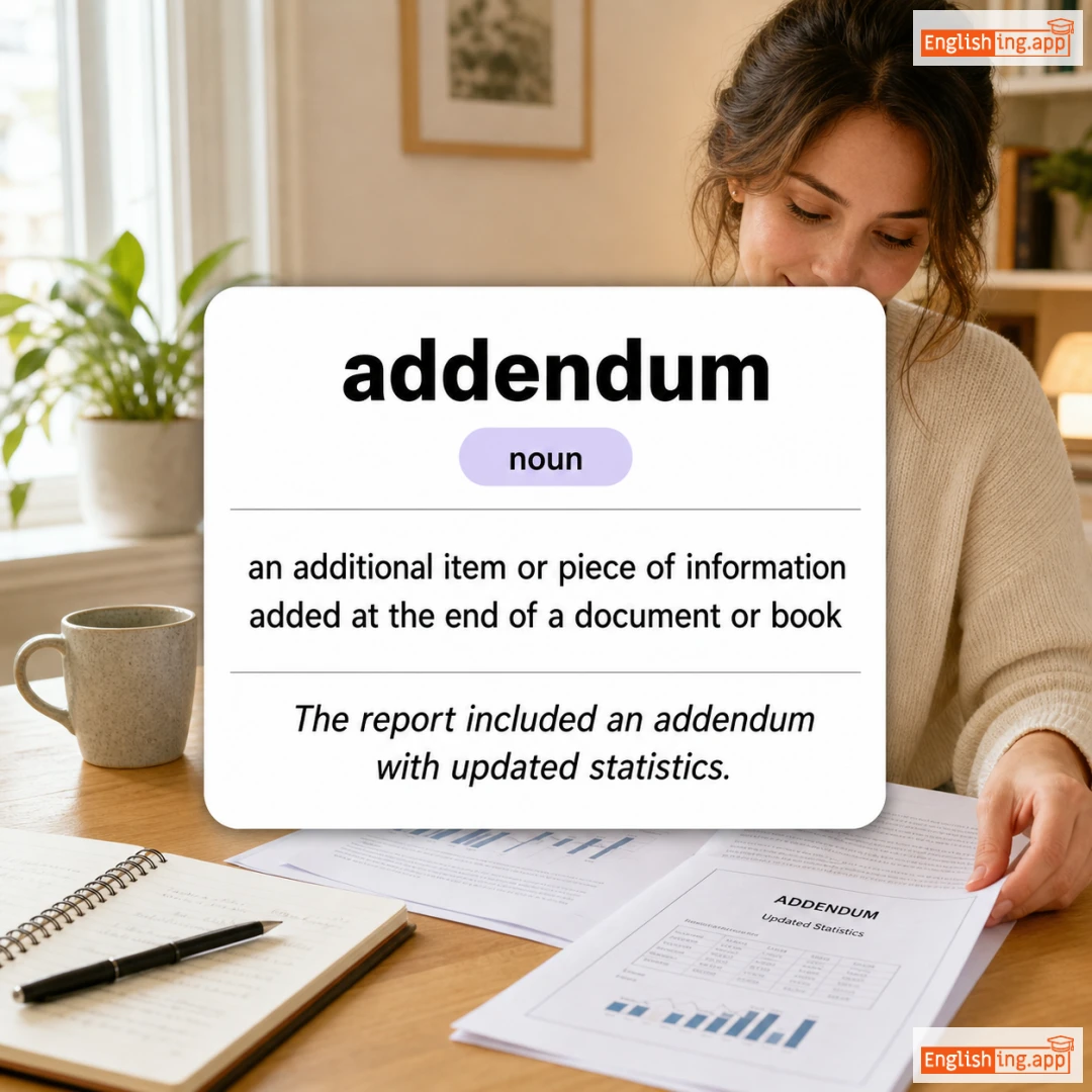 addendum definition card — visual illustration of the meaning