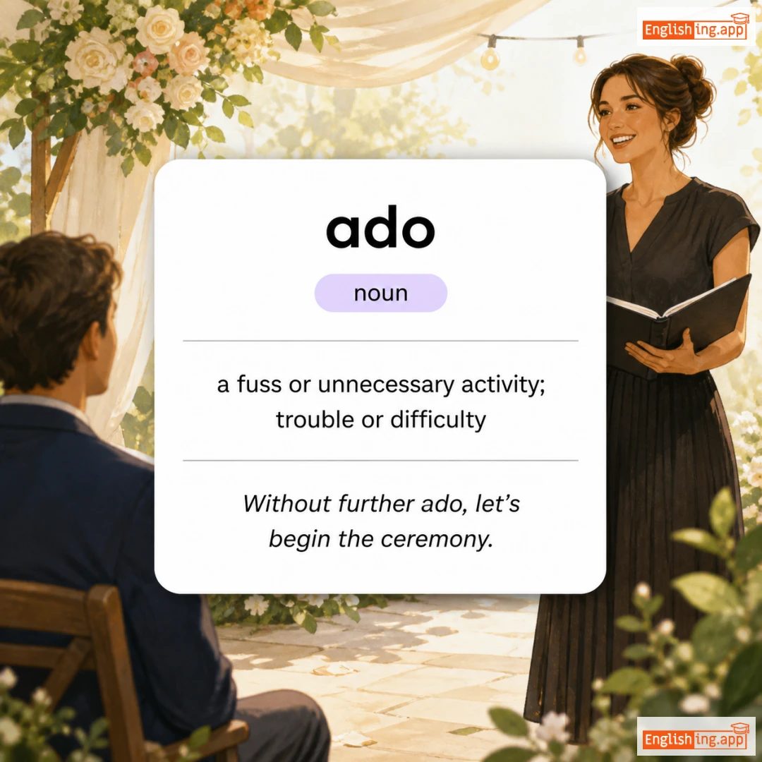 ado definition card — visual illustration of the meaning