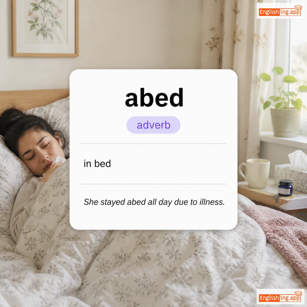 abed definition card — visual illustration of the meaning