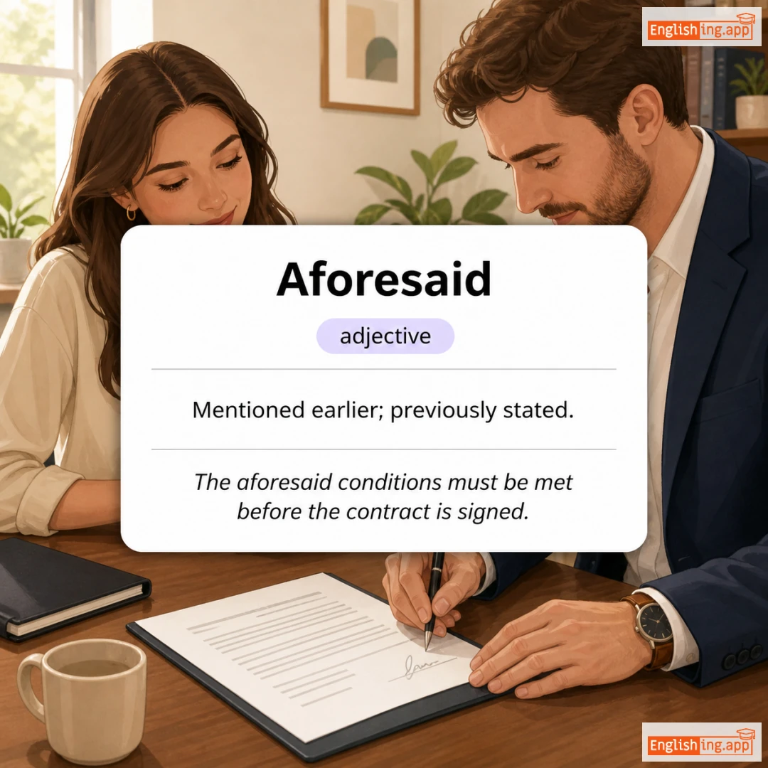 Aforesaid definition card — visual illustration of the meaning
