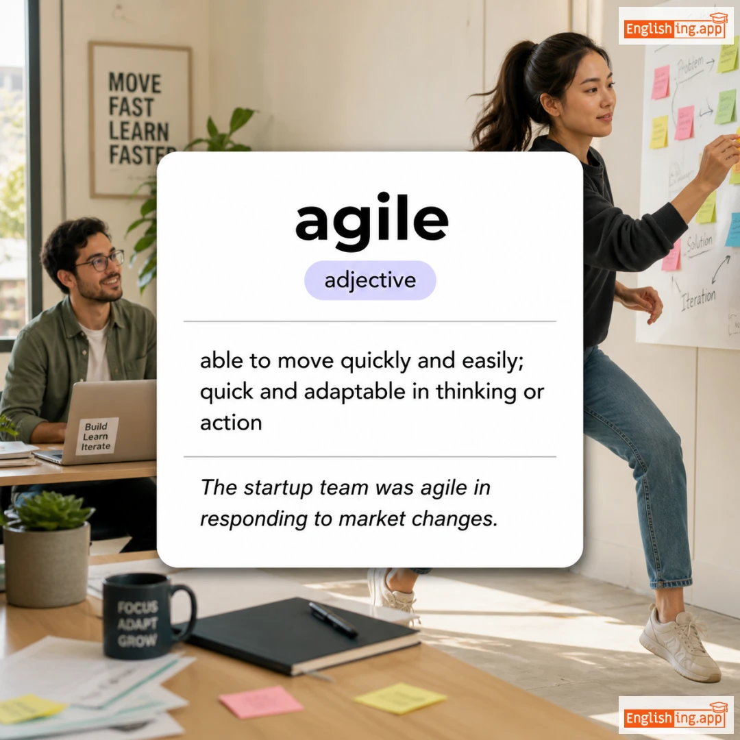 agile definition card — visual illustration of the meaning