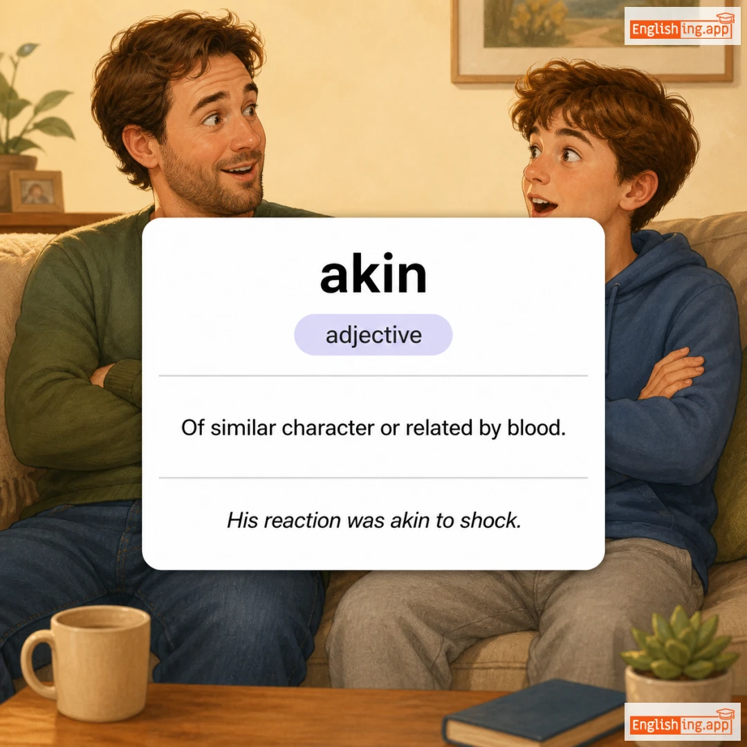 akin definition card — visual illustration of the meaning