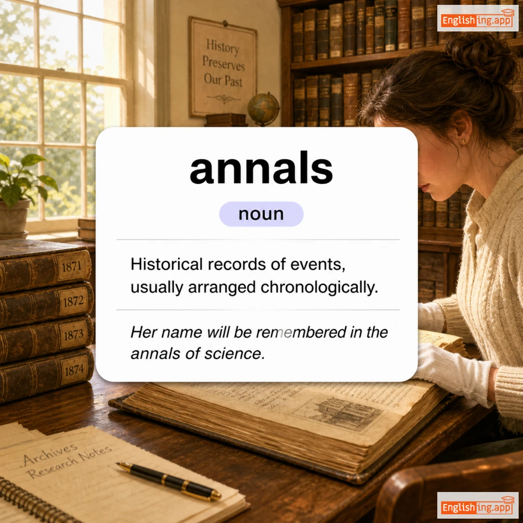 annals definition card — visual illustration of the meaning