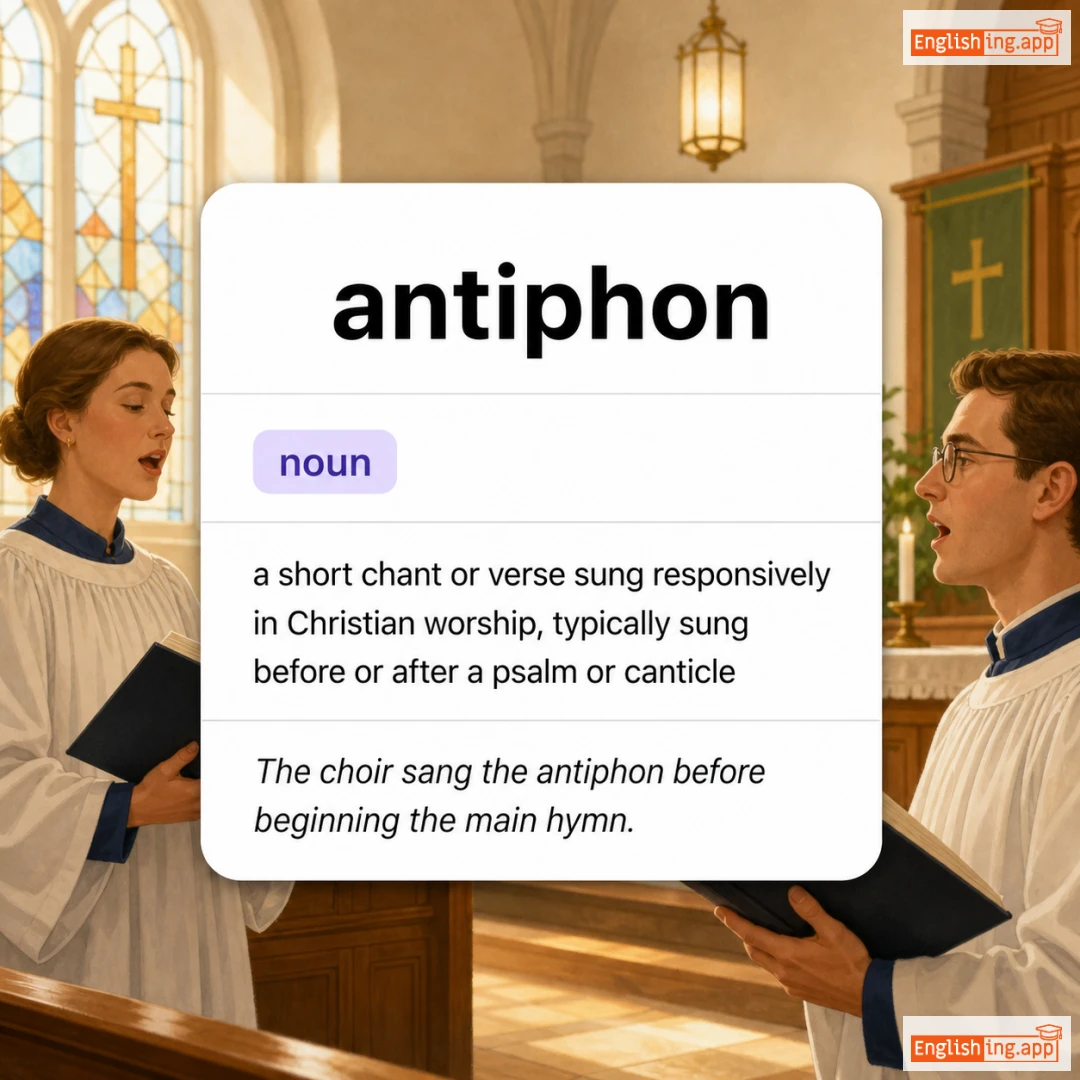antiphon definition card — visual illustration of the meaning