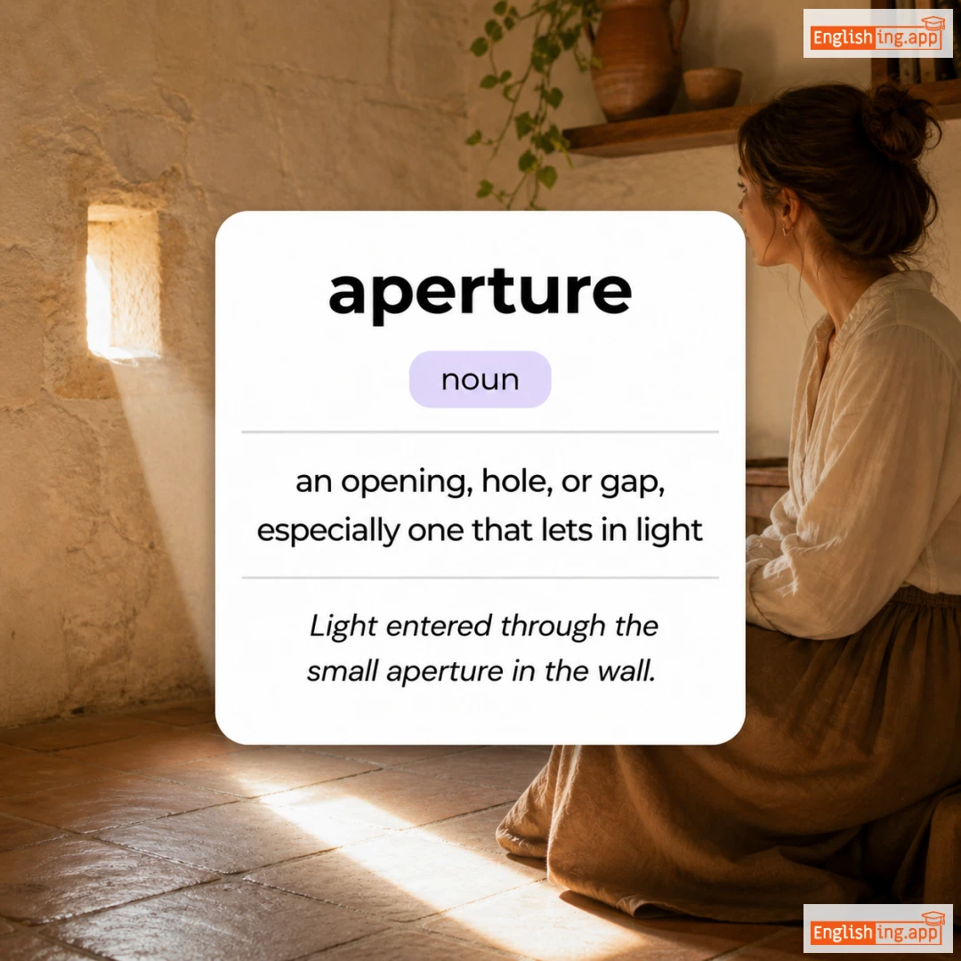 aperture definition card — visual illustration of the meaning