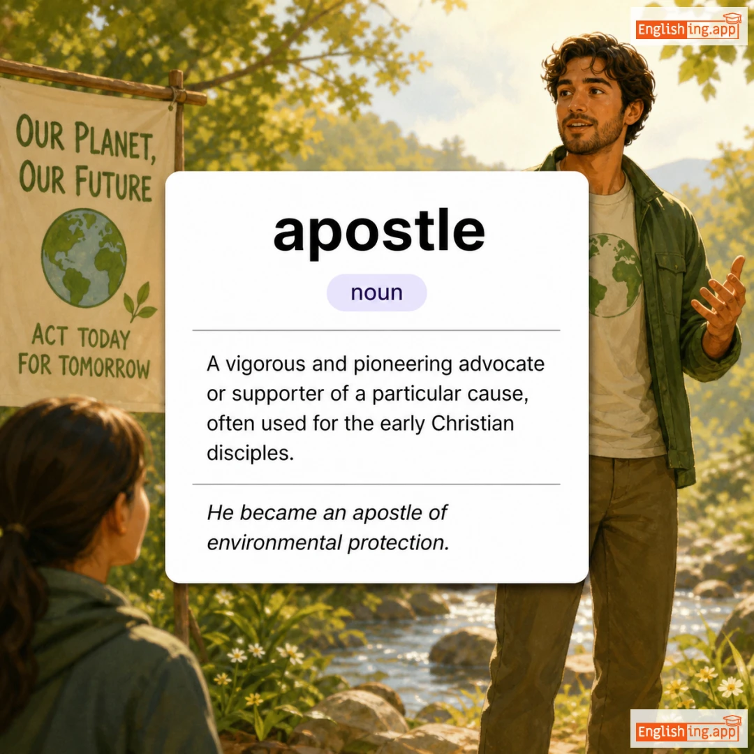 apostle definition card — visual illustration of the meaning