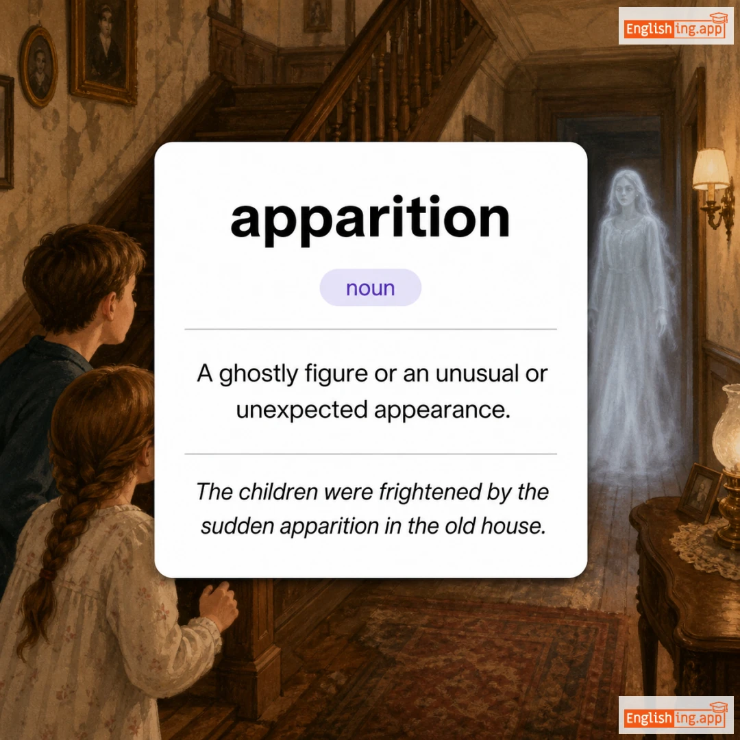 apparition definition card — visual illustration of the meaning