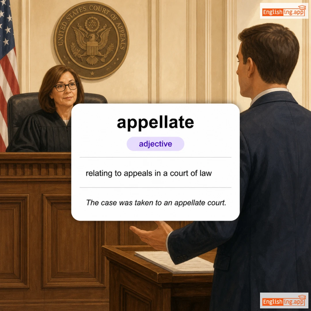 appellate definition card — visual illustration of the meaning