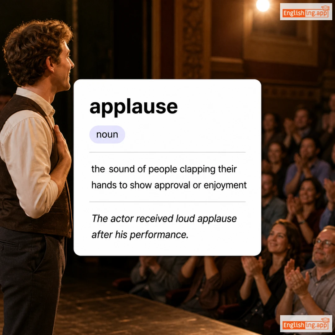 applause definition card — visual illustration of the meaning