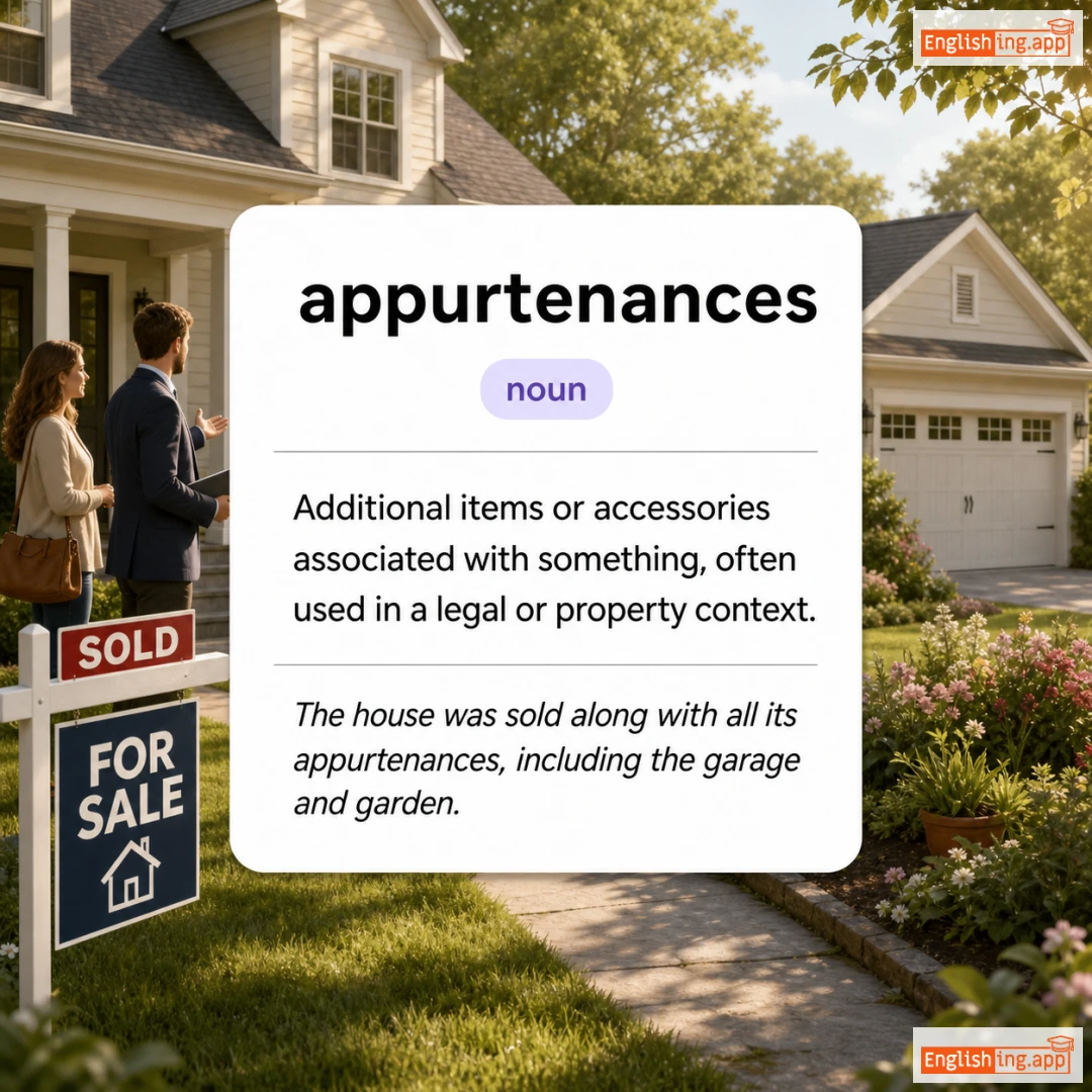 appurtenances definition card — visual illustration of the meaning