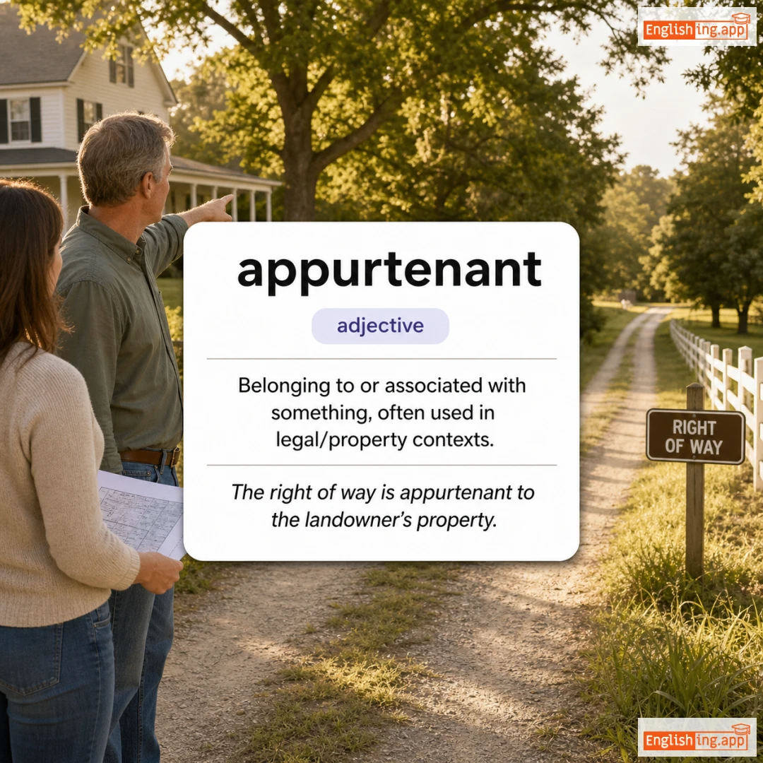 appurtenant definition card — visual illustration of the meaning