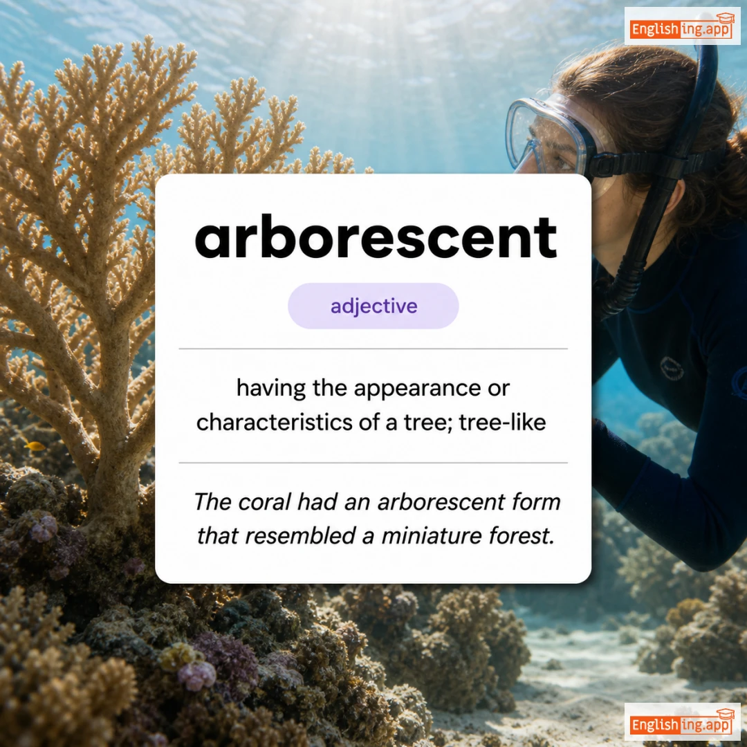 arborescent definition card — visual illustration of the meaning