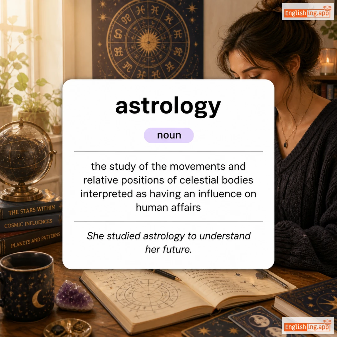 astrology definition card — visual illustration of the meaning