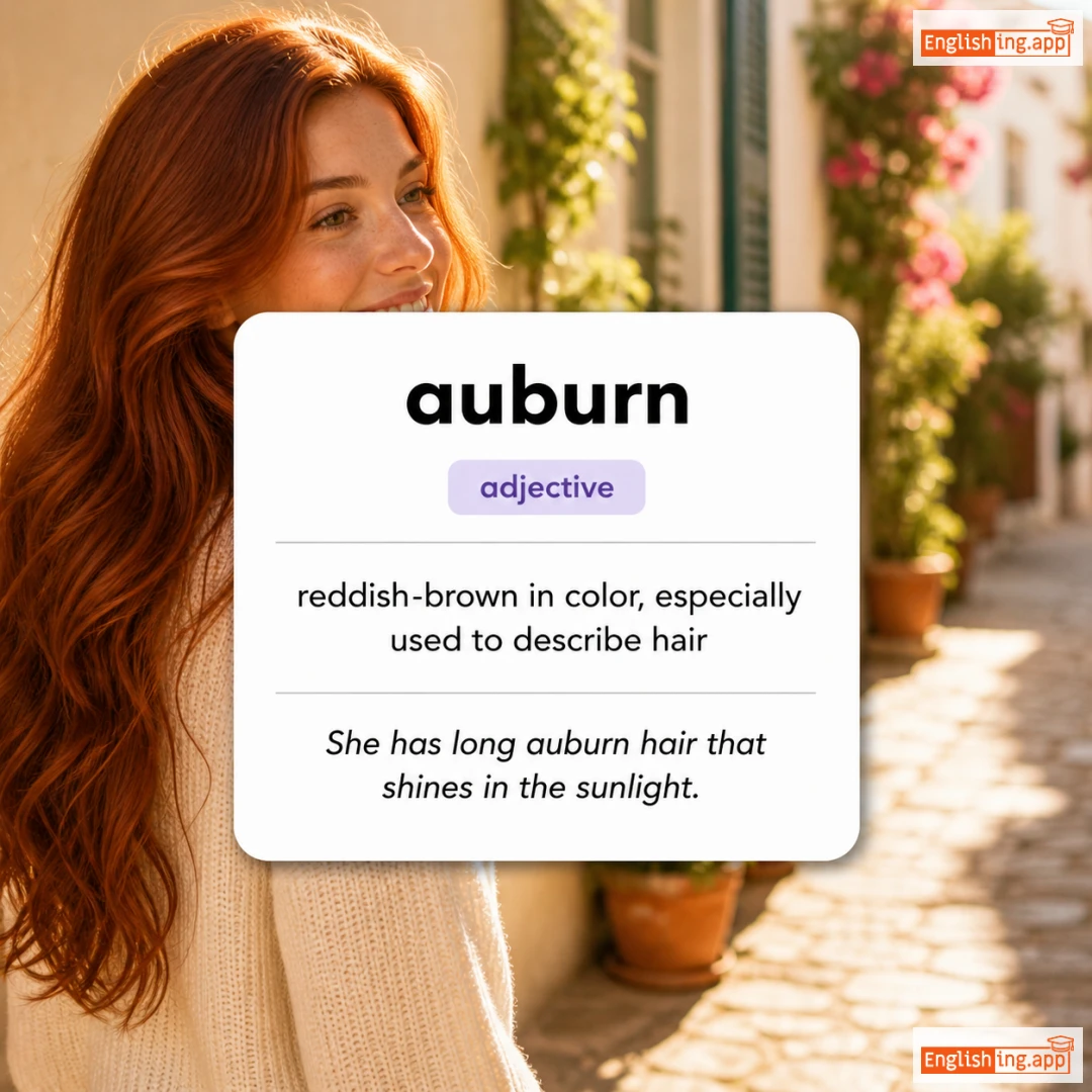 auburn definition card — visual illustration of the meaning