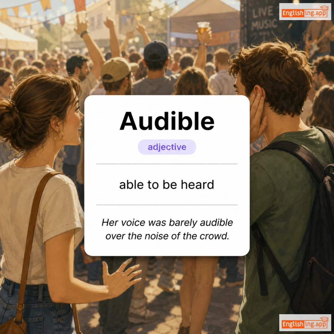 Audible definition card — visual illustration of the meaning