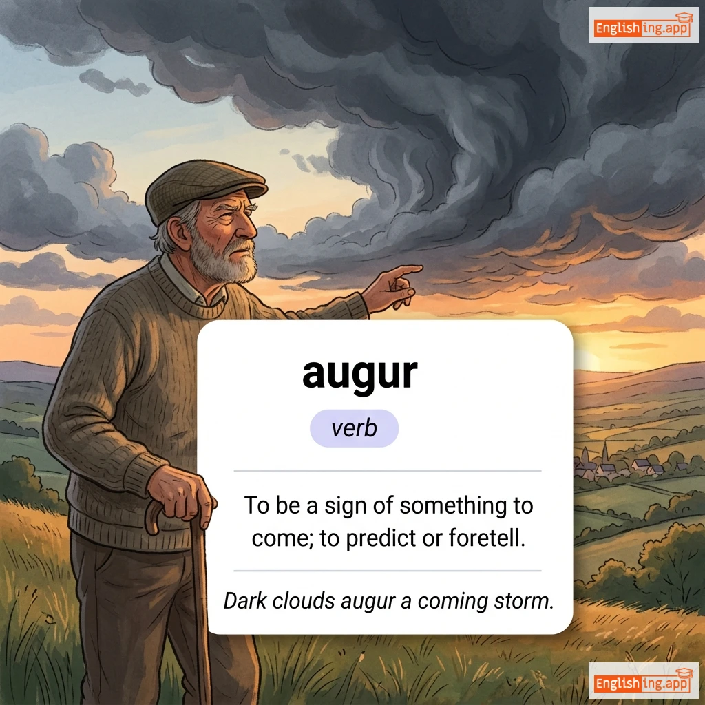 augur definition card — visual illustration of the meaning