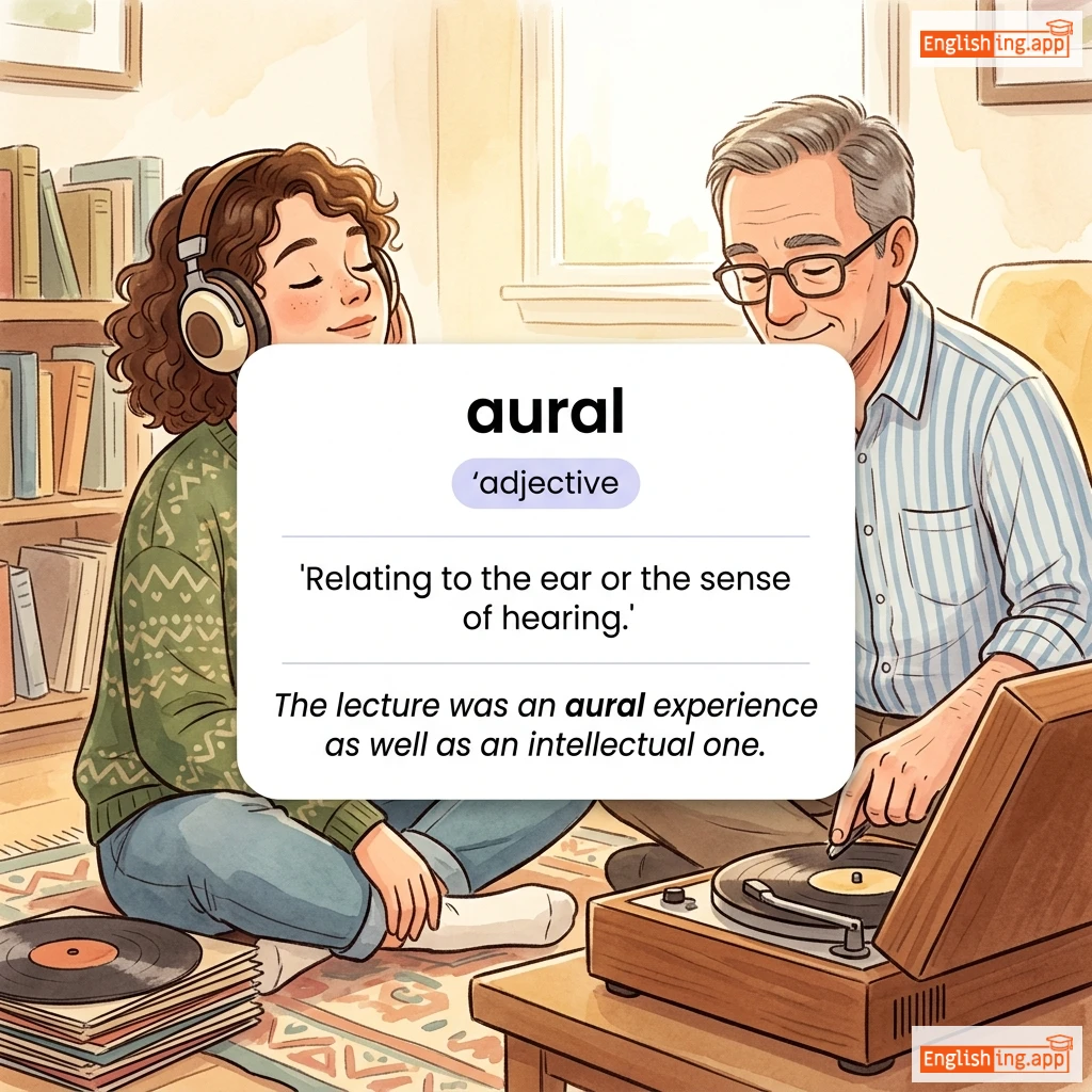 aural definition card — visual illustration of the meaning