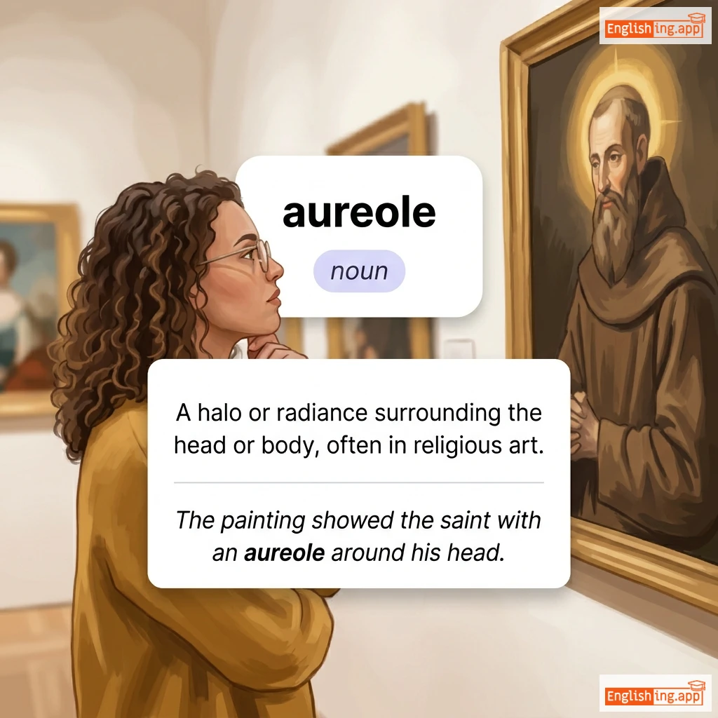 aureole definition card — visual illustration of the meaning